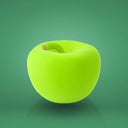 Mela Monocolor Velvet verde, salvadanaio a forma di mela con finitura vellutata