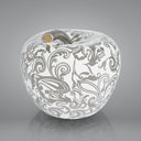 Mela luxury con riccioli accessorio home decor su sfondo neutro