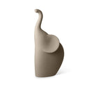 Scultura decorativa Elefantini Cuccioli in gres porcellanato colore tortora opaco