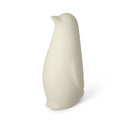 Scultura decorativa Pinguini in gres porcellanato colore avorio