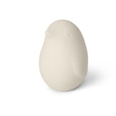 Scultura decorativa Pinguini in gres porcellanato colore avorio caldo