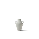 Vaso in ceramica di design Quartara colore bianco vista frontale su sfondo neutro