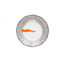 Insalatiera decorativa collezione Fortuna, piatto in ceramica artigianale con pesce marrone