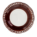 Piatto fondo I Colorati marrone, ceramica artigianale smaltata, vista dall’alto.