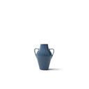 Vaso in ceramica Quartara blu formato piccolo su sfondo bianco