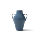 Vaso in ceramica di design Quartara colore blu vista frontale
