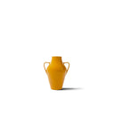 Vaso in ceramica Quartara giallo formato piccolo su sfondo bianco