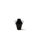 Vaso in ceramica Quartara nero formato piccolo su sfondo bianco