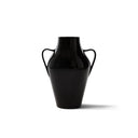 Vaso in ceramica di design Quartara colore nero vista frontale