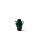 Vaso in ceramica Quartara verde formato piccolo su sfondo bianco