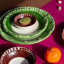 Piatto piano in ceramica artigianale colorato linea I Colorati