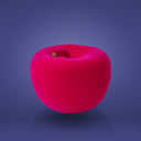 Mela Monocolor Velvet fucsia, salvadanaio a forma di mela con finitura vellutata