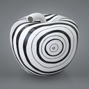 Salvadanaio a forma di mela Decor Cerchi, oggetto di design per arredamento casa