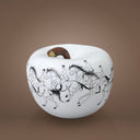 Mela decorativa artigianale con cavalli, oggetto di home decor elegante per interni