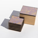 sottobicchieri in specchio di design con finitura decorativa