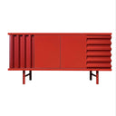 Mobile contenitore B-SIDE Sideboard 2 Ante vista frontale colore rosso
