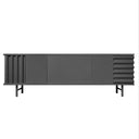 Mobile contenitore B-SIDE Sideboard 3 Ante vista frontale colore grigio scuro