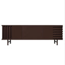 Mobile contenitore B-SIDE Sideboard 3 Ante design scandinavo con ante e piedi neri.