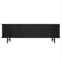Mobile contenitore B-SIDE Sideboard 3 Ante vista frontale colore nero