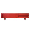 Mobile contenitore arredamento B-SIDE Sideboard vista frontale colore rosso