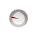 Insalatiera piatti Fortuna in ceramica con decorazione rossa