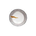 Insalatiera piatti Fortuna in ceramica con decorazione arancione