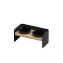 Ciotole per cani e gatti rialzate per piccola taglia Bay Bis nere