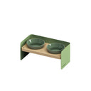 Ciotole per cani e gatti rialzate per piccola taglia Bay Bis verdi