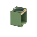 Ciotole per cani rialzate Bill Lux in metallo verde con piano in legno