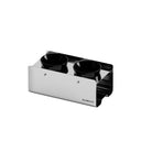 Vista frontale ciotole per cani rialzate Bill Lux Piccolo in acciaio inox