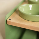 Dettaglio piano in legno di faggio e ciotola in ceramica Bill Lux