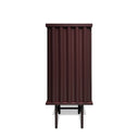 Mobile contenitore Curl Cabinet 1 anta vista frontale colore bordeaux