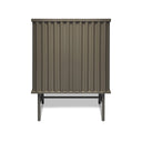 Mobile contenitore arredamento Curl Cabinet 2 ante colore verde oliva vista frontale