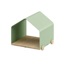 Cuccia per cani e gatti da interno Campero in colore verde, casa moderna con ruote per animali di piccola e media taglia.