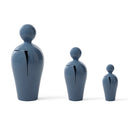 Sculture decorative Da in tre dimensioni colore blu vista frontale su sfondo bianco