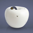 Salvadanaio Mela Decor Api in ceramica bianca con decorazione ape, accessorio casa di design