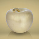 Mela Foglia Oro, salvadanaio decorativo dipinto a mano