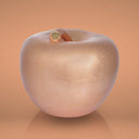 Mela Foglia Oro Rame Argento, salvadanaio decorativo artigianale per home decor