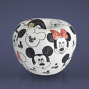 Salvadanaio a forma di mela con decorazione Topolino, accessorio casa di design artistico