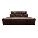 Divano design Docker in velluto marrone vista frontale