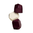 Tazzine da caffè Voronoi set 6 tazzine design geometrico colori bordeaux e avorio