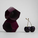 Set tazzine da caffè Voronoi impilate design geometrico colore bordeaux