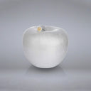 Salvadanaio a forma di mela Foglia Argento, oggetto di design per arredamento casa