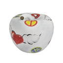 Mela decorativa Peace and Love salvadanaio dipinto a mano vista frontale