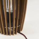 Lampada da tavolo Flussio in legno di rovere vista laterale