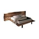 Letto design arredamento The Golden Age in legno massello di noce canaletto vista frontale (immagine prodotto su sfondo neutro)