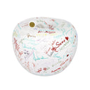 Mela decorativa in ceramica artigianale con decorazioni multicolore