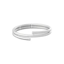 Bracciale composto da due giri di argento sterling flessibile a sezione rotonda