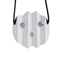 Collana gioiello donna Carlotta Plissé tondo con design plissettato