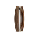 Lampada da terra Ibla in rovere con struttura verticale in acciaio inox